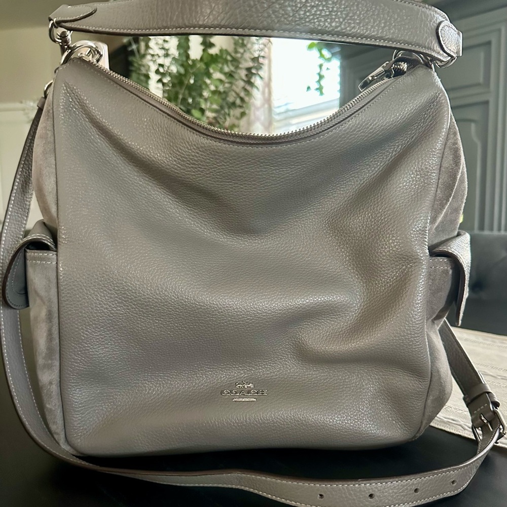 Coach Taupe Leather Shoulder Bag
